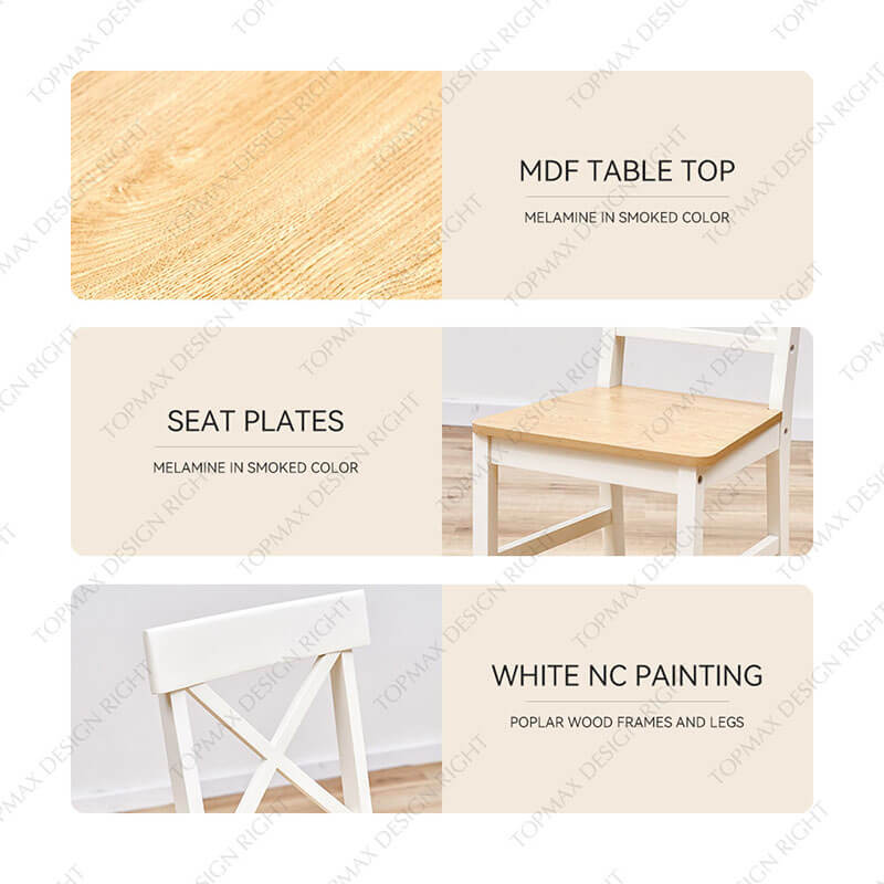 White 4 Chair Dining Tables And Chairs SD11109M