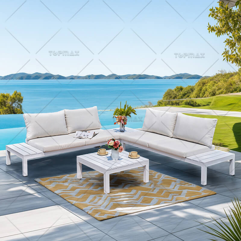 Outdoor L Shaped Couch Corner Garden Furniture 45605S-SET4