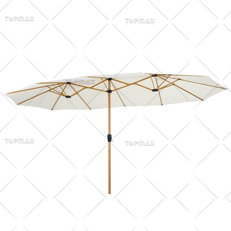 Steel Double Garden Umbrella Heat Transfer Wood Printing 60612ST-WD