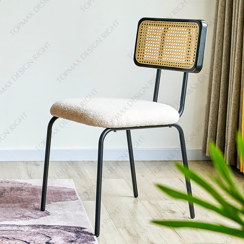 Steel Tube Rattan Dining Room Chairs SD11219A-PE