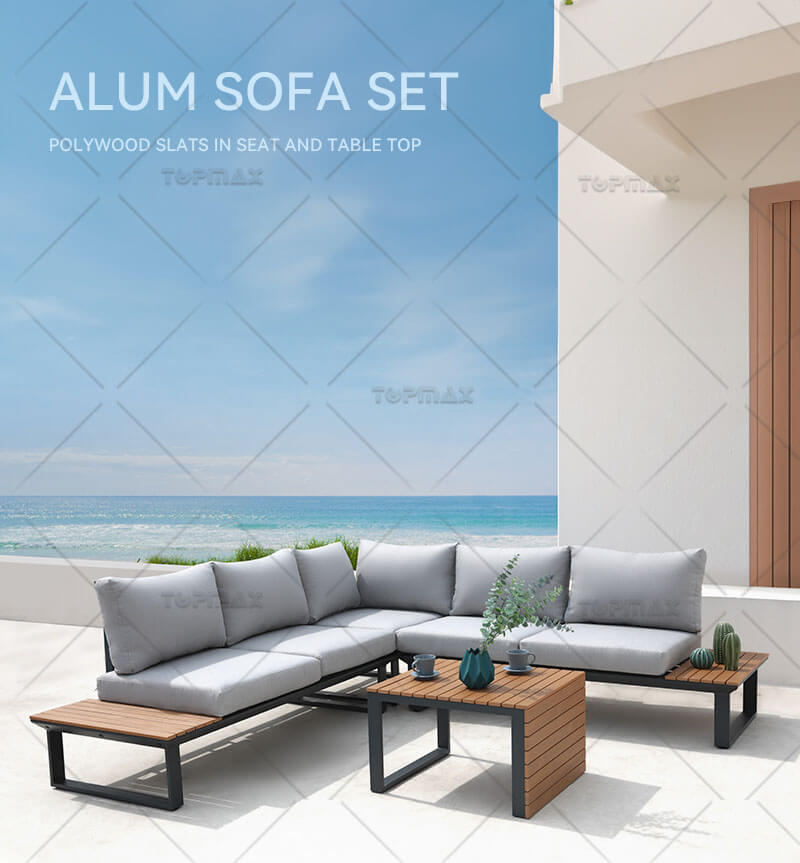 Aluminium Garden Corner Sofa Supplier