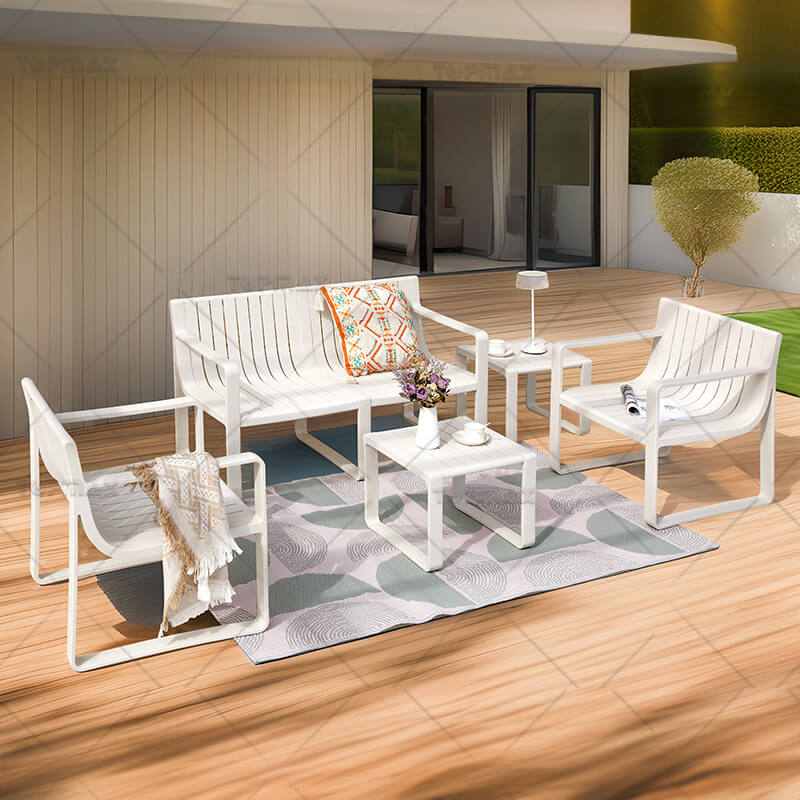 Plastic Outdoor Sofa PP Plastic Slats Sofa 96194-SET