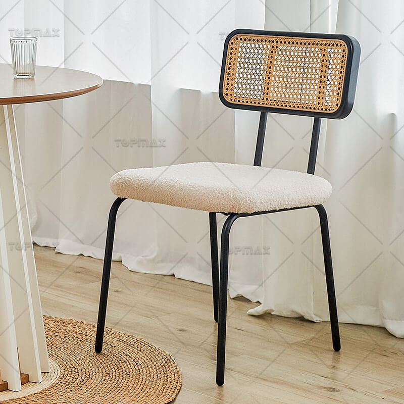 Natural Rattan All Modern Dining Chairs Metal Tube SD11219B