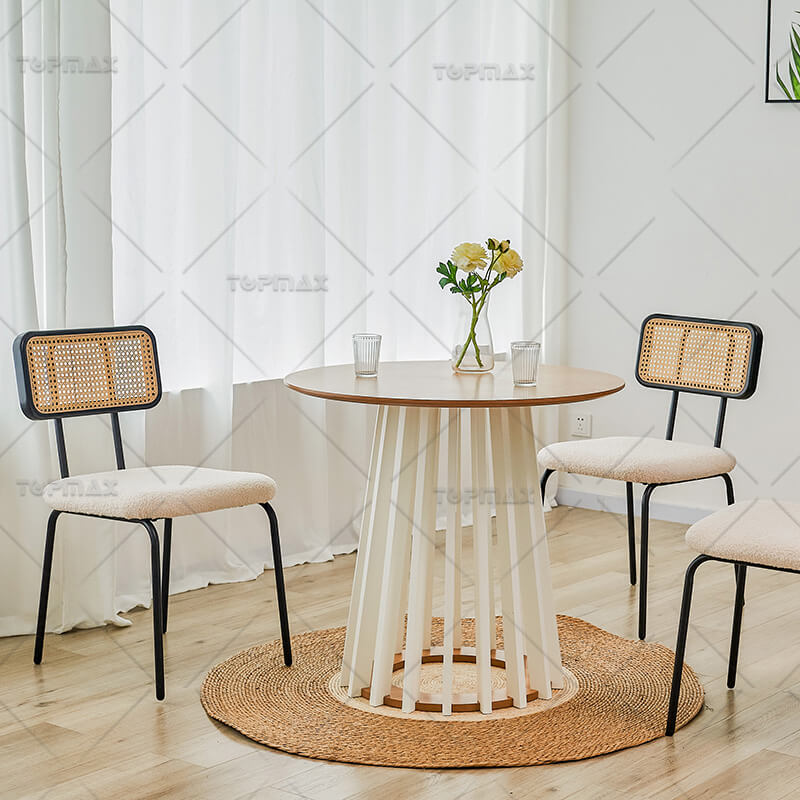 Natural Rattan All Modern Dining Chairs Metal Tube SD11219B