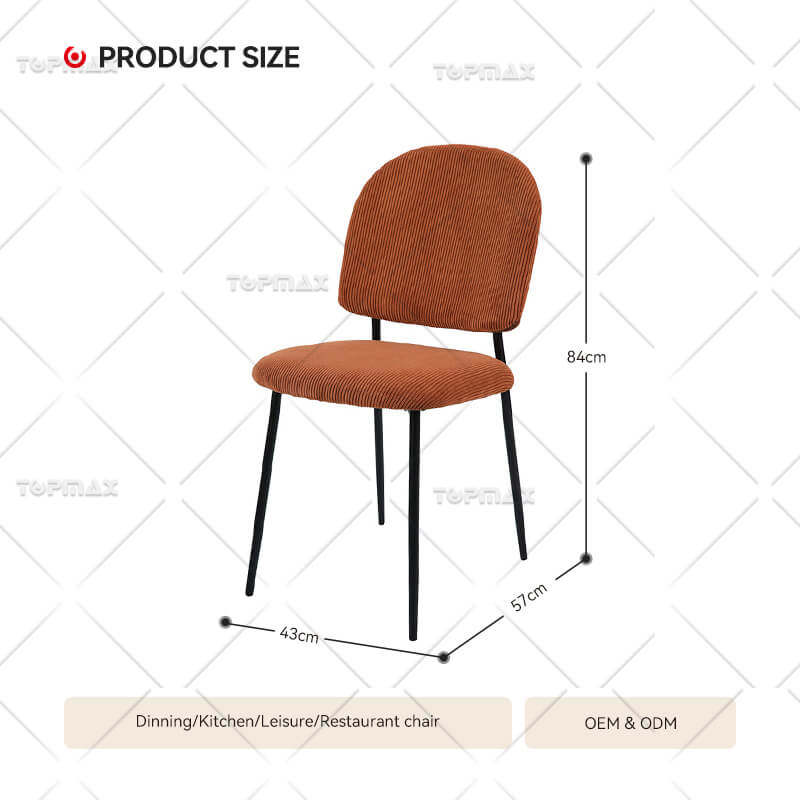 High Quality Dining Chairs Corduroy Metal 80226E