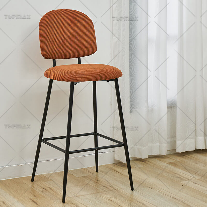 Modern Bar Chairs Stylish Corduroy Fabric 80226F