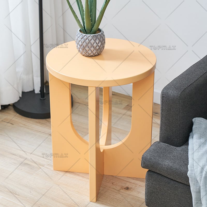 Minimalist Side Table MDF Board With Painting 62284AW