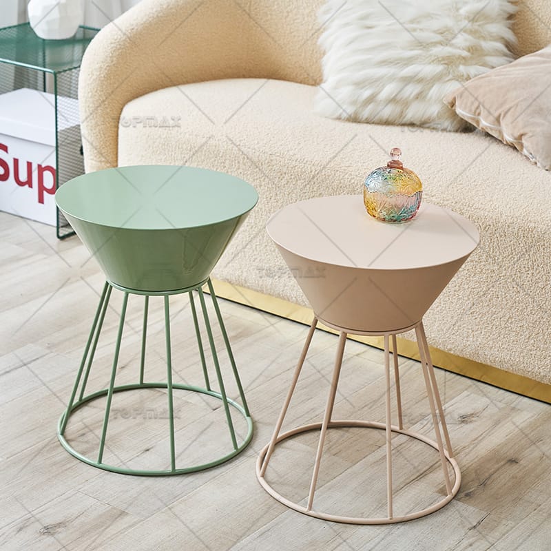 Contemporary Side Table Steel in Powder Coating 62287A