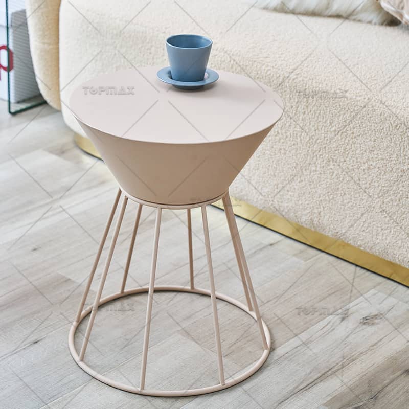 Contemporary Side Table Steel in Powder Coating 62287A