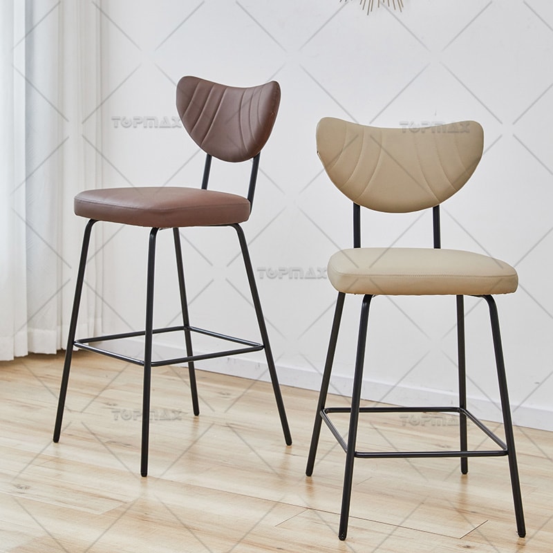 Bar Height Chairs Croissant Shape Design 80404EB