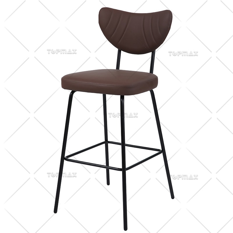 Bar Counter Chair PVC Fabric Croissant Shape 80404EA