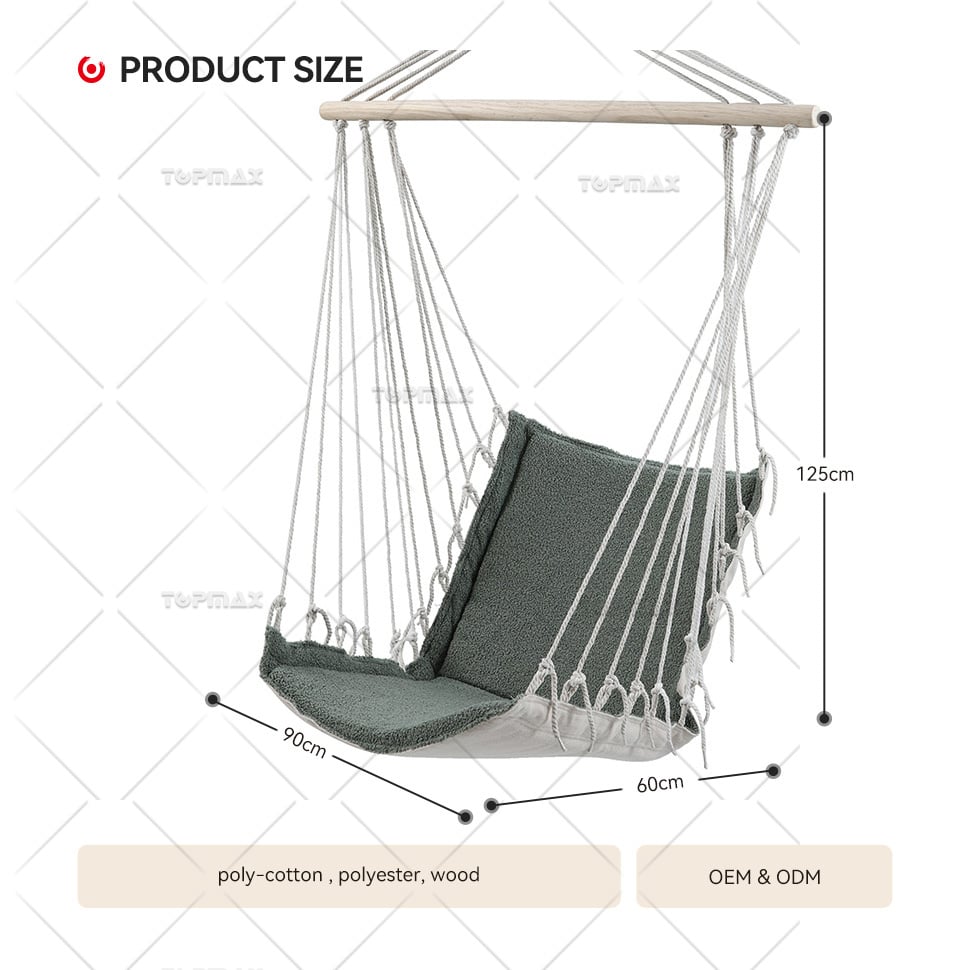 Outdoor Hammock Chair Poly-cotton Two Layer 68426-PL3