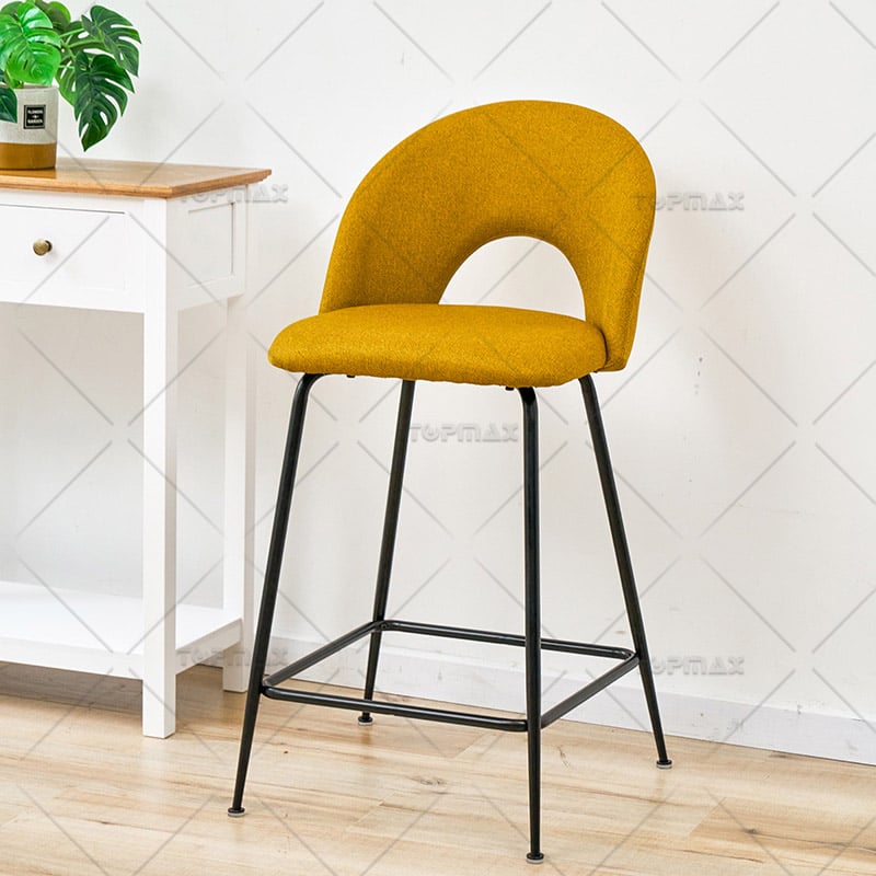 Metal Bar Chairs Round Hollow Back Shape 80447KD-BC