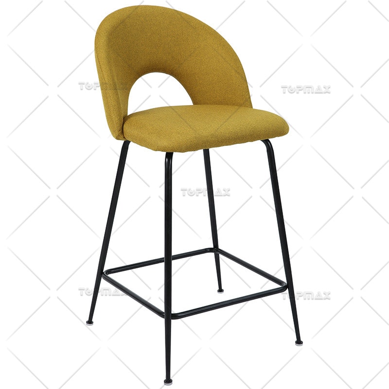 Metal Bar Chairs Round Hollow Back Shape 80447KD-BC