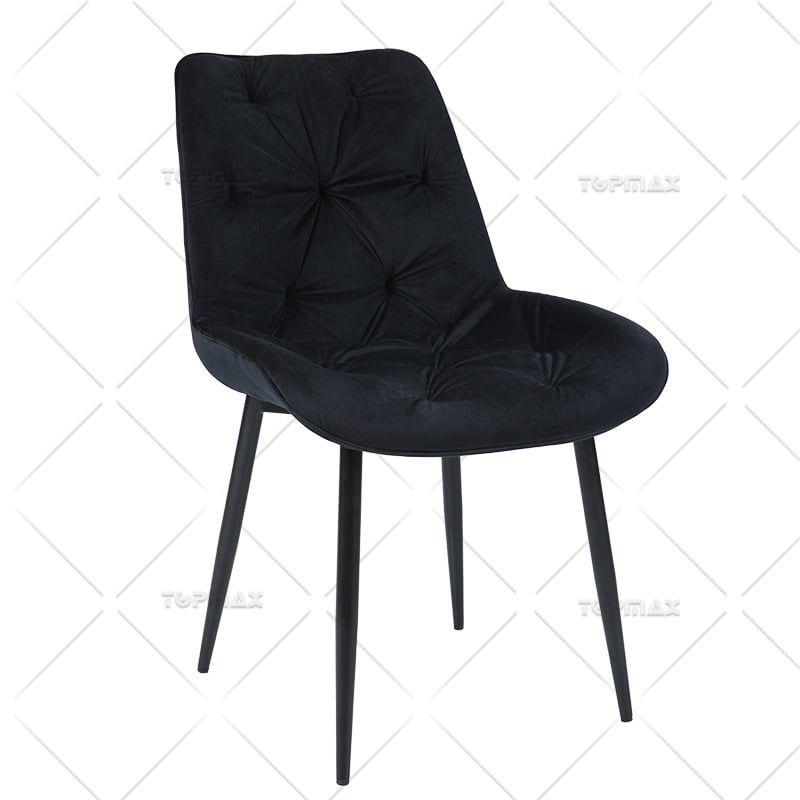 Black Dining Room Chairs Stylish Velvet Comfortable 80139F