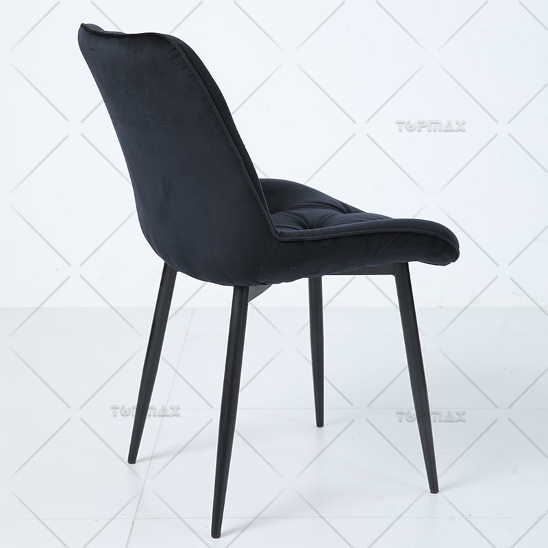 Black Dining Room Chairs Stylish Velvet Comfortable 80139F