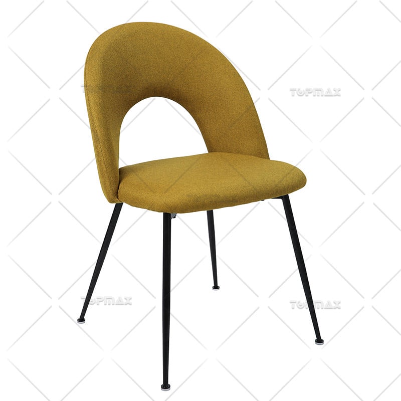 Yellow Dining Chairs Comfortable Hollow Back Plastic Foot 80447-KD