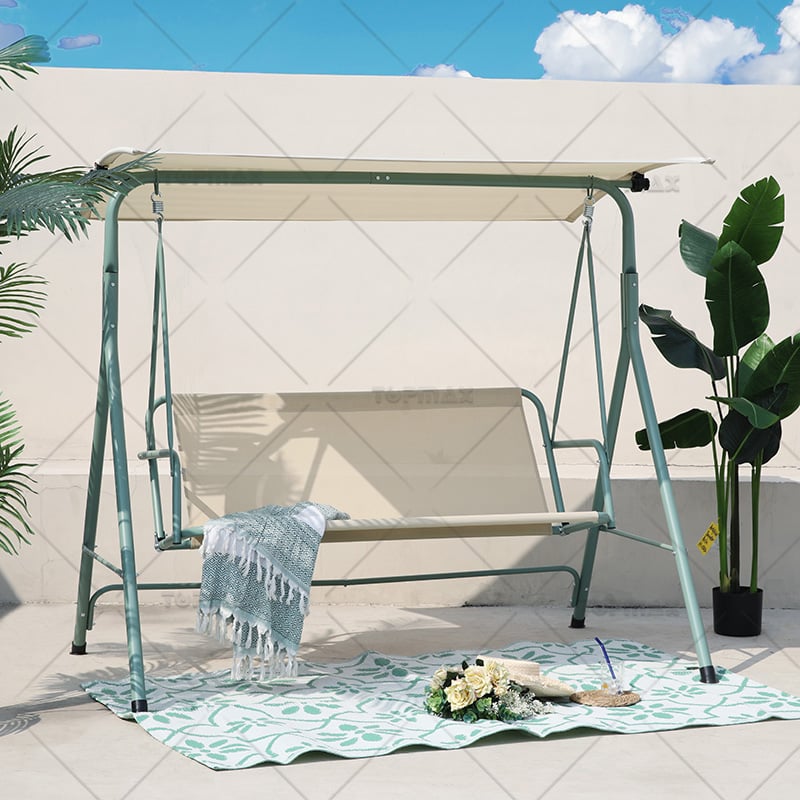 Outdoor Swing Seat Steel Polyester with Canopy 20148CT-D