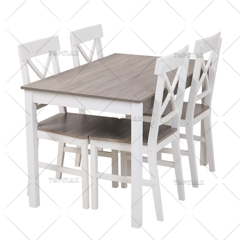 Wooden Table And Chairs Poplar Wood Wave Board SD11176M