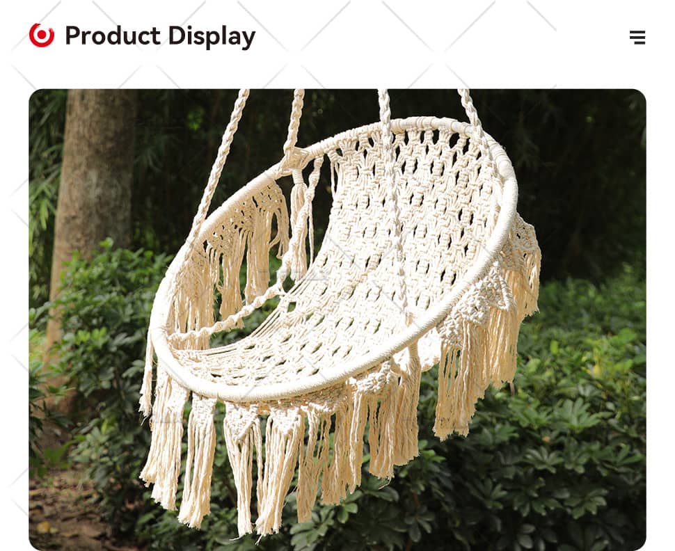 Rope Hammock Chair Supplier