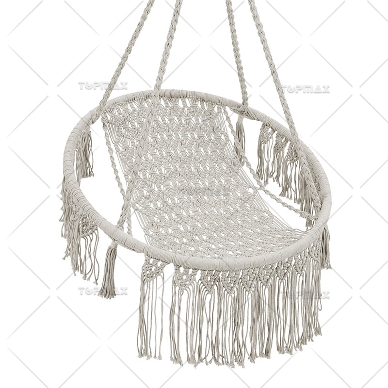 Poly-Cotton Rope Hammock Chair with Fringe 68529B