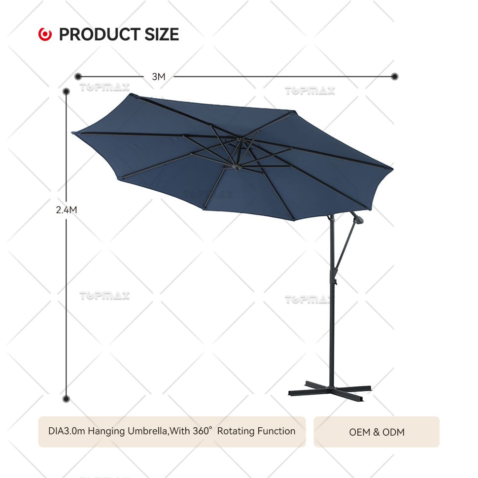 3M Commercial Patio Umbrellas 360°  Rotating 60402N