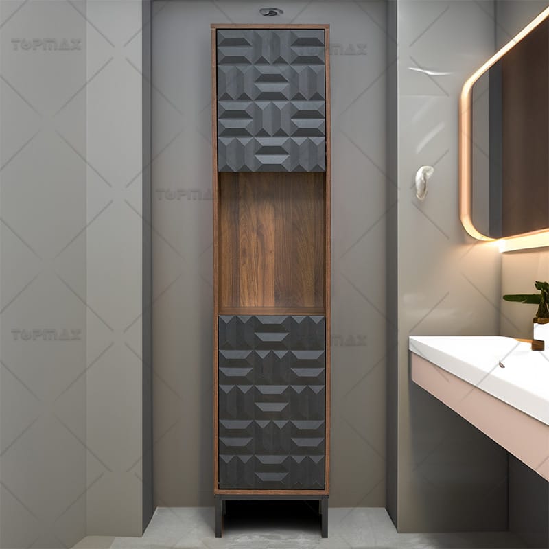 2-Door Bathroom Wall Cabinet Wood MDF B-11003C