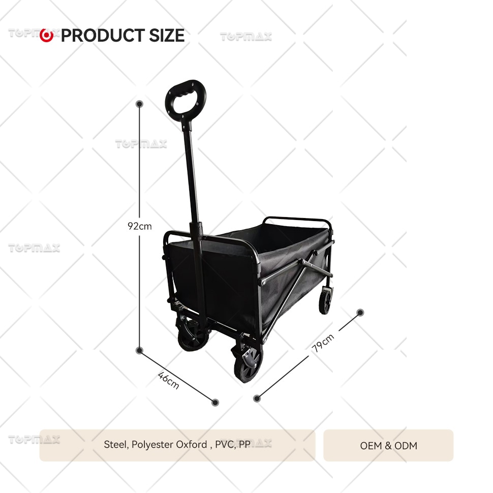 600D Polyester Camping Trolley Cart 5 Inches Wheels CM-1602-5B