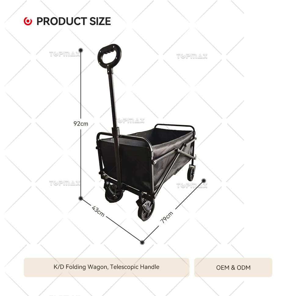 Telescopic Handle Camping Wagon Cart KD Folding Wagon CM-1609B KD