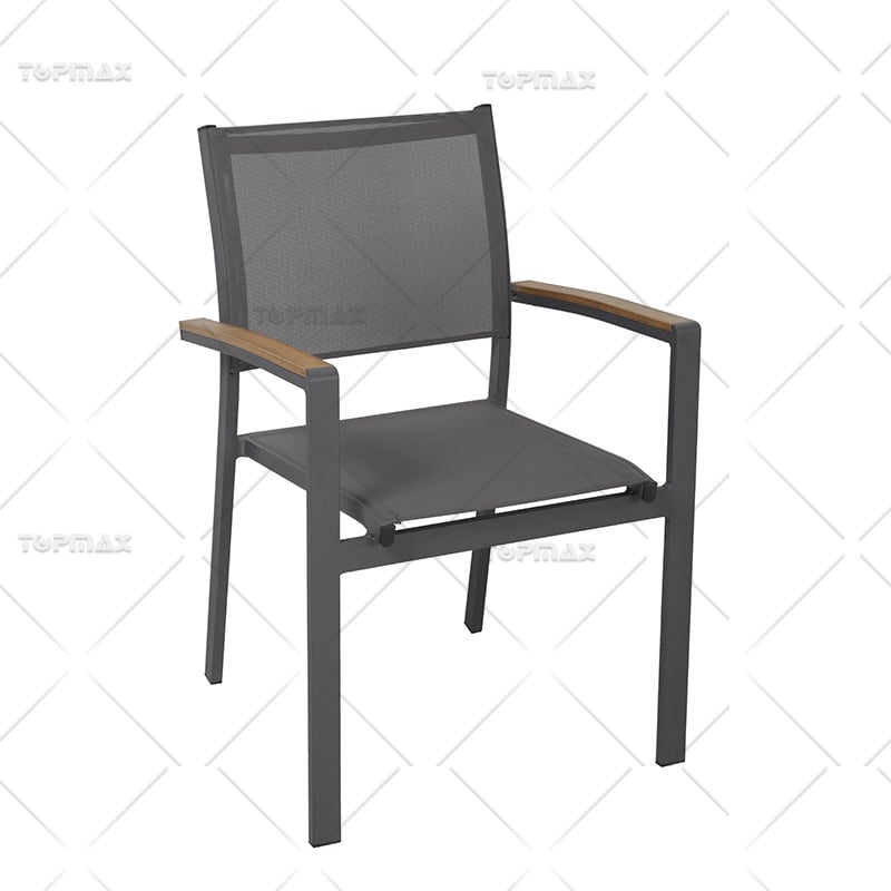 Aluminum Garden Dining Chairs Polywood Stackable Sling Chair 44719A