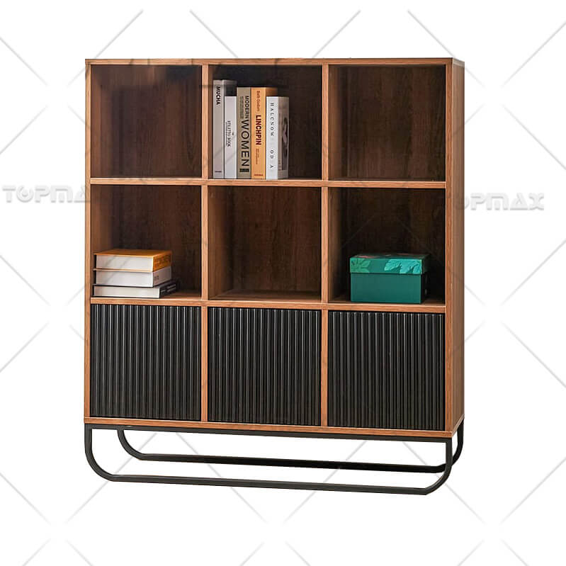 Living Room Floor Cabinet Storage PB Board Metal Tube 31544E