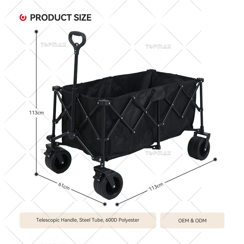 Collapsible Camping Trolley 8 Inches Wheels with Carring Bag CM-1606E-5