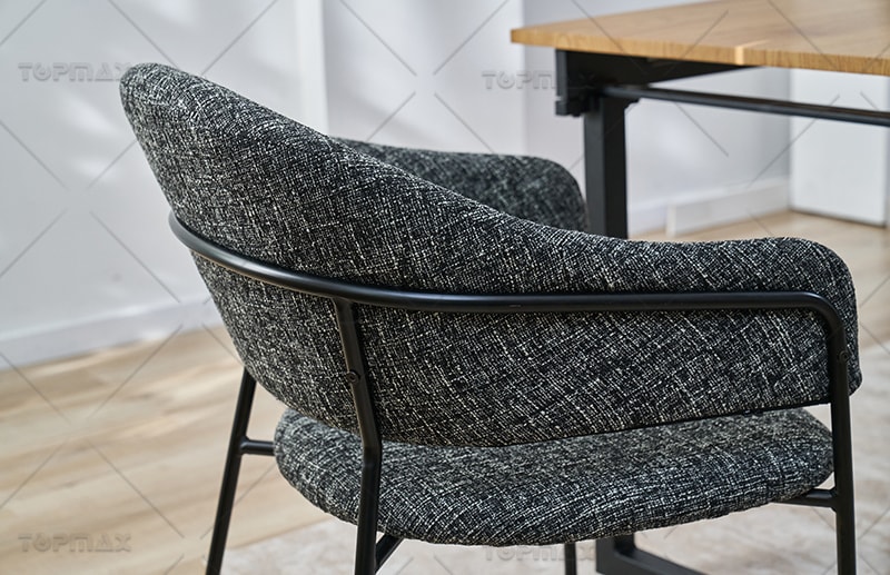 Black Boucle Dining Chairs Factory