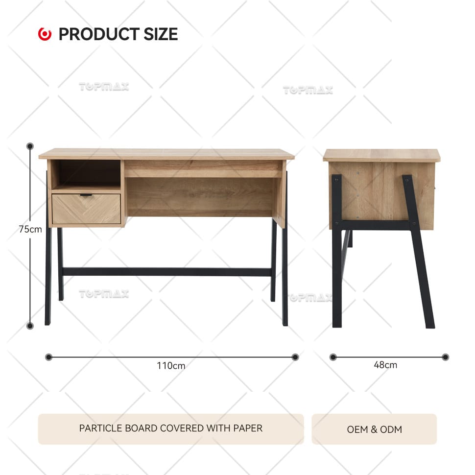 Home Computer Modern Wood Desk with Drawer 27836