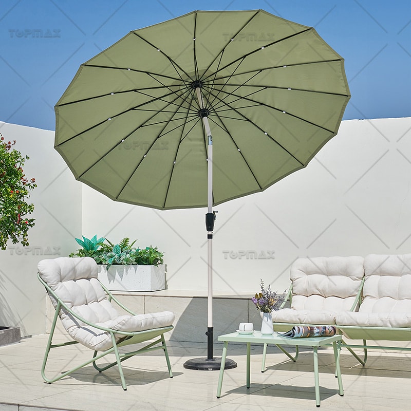 DIA2.7M  Commercial Outdoor Parasol Fiber Glass Polyester 60427D1