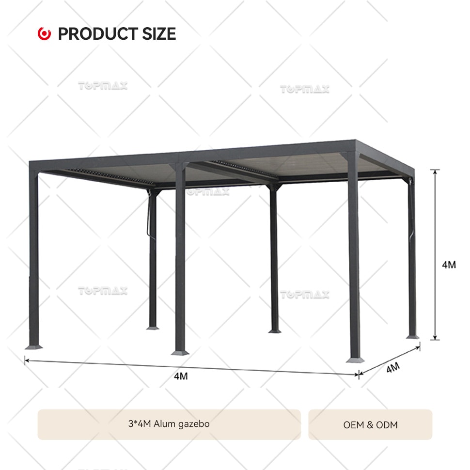 Outdoor Gazebo Crank Handle System Two Room 60348C