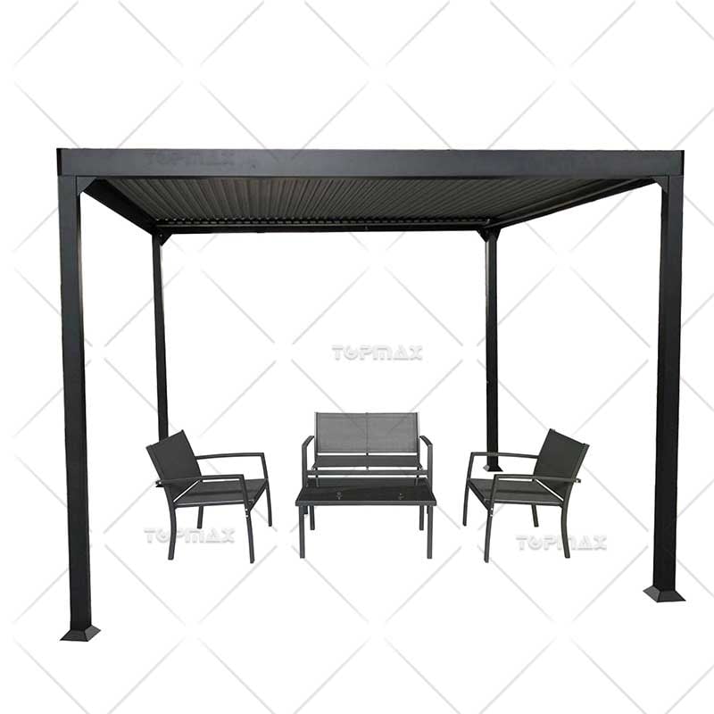 Durable Aluminum Frame Metal Gazebo Adjustable Roof Gazebo 60348B