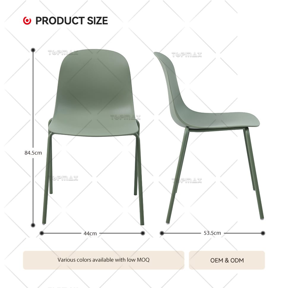 Curved Back Dining Chair Various Colors Comfortable seat 87005A