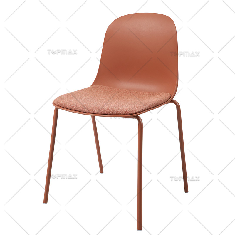 Low MOQ Padded Dining Chairs Curved Plastic Back 87005B