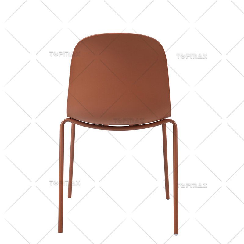 Low MOQ Padded Dining Chairs Curved Plastic Back 87005B