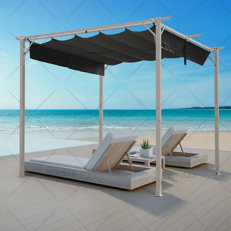 Steel Gazebo Adjustable Canopy Waterproof Outdoor 60350ST5-2