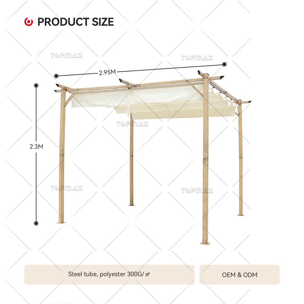 Wholesale Garden Gazebo Powder Coated Steel Waterproof Fabric 60350ST5KD-2W