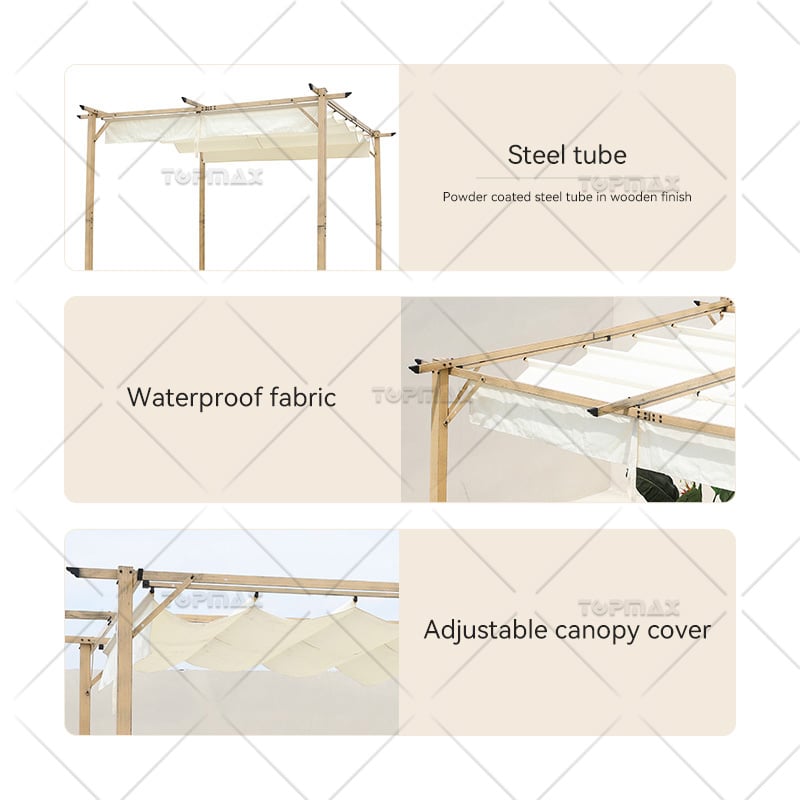 Wholesale Garden Gazebo Powder Coated Steel Waterproof Fabric 60350ST5KD-2W