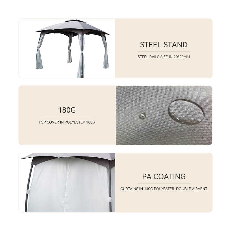 Outdoor Backyard Gazebo Waterproof 180G Polyester 60357