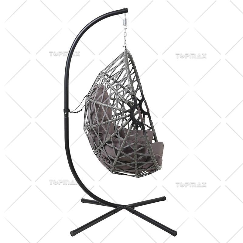 Outdoor Hanging Egg Chair Foldable Steel Easy Assembly 52648C