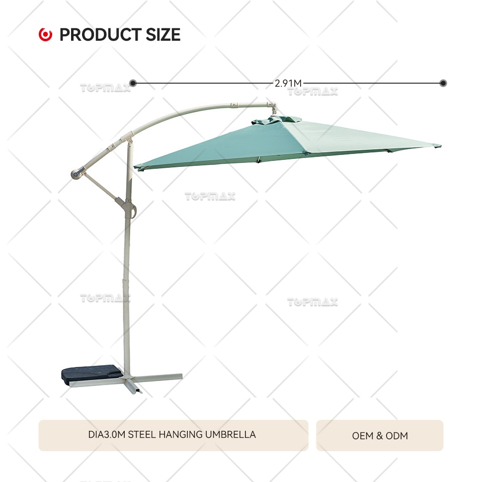 Hanging 3m Parasol Steel Pole 200g Polyester 60402ST-KDB