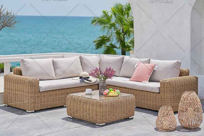 How Rattan L Shape Sofa Elevates Brand Image in Commercial Spaces