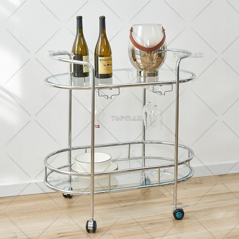 Durable Kitchen Trolley Cart Minimalist 2 Brakes 89430C