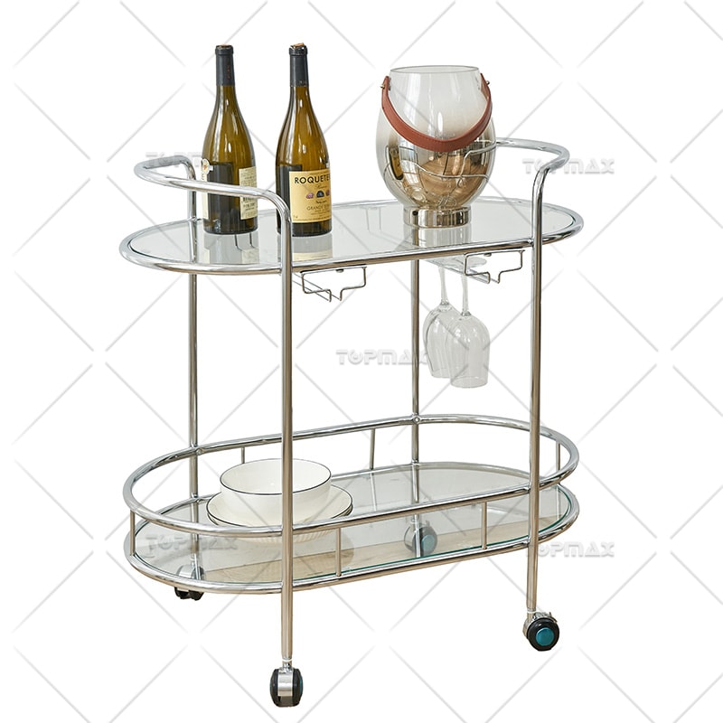 Durable Kitchen Trolley Cart Minimalist 2 Brakes 89430C