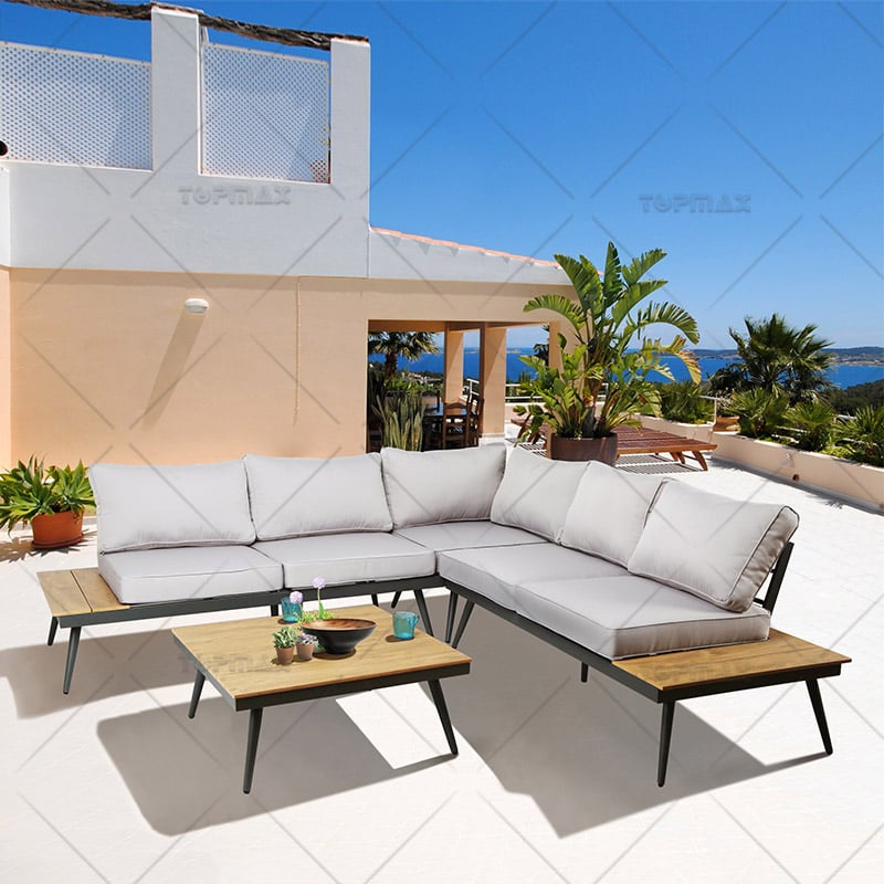 Outdoor Aluminium Sofa Set Comfortable Seat Cushion 44718-SET-4